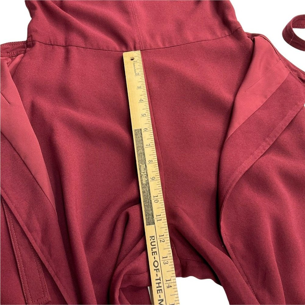 Joie Jumpsuit Womens Size 6 Mairead Garnet Wide Leg Capri Wrap Tie Nwt Msrp $348 - Picture 6 of 10